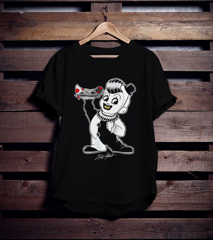 Lucky Hellcat Big Boy Creepy Clown With Chainsaw T-Shirt