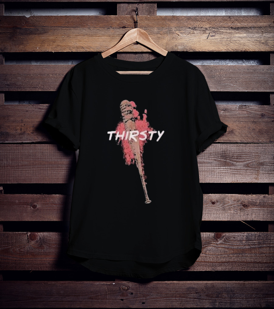 Skybound The Walking Dead Lucille Thirsty Blood Splatter Baseball Bat T-Shirt