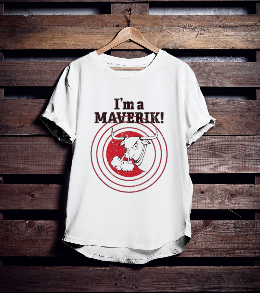 Retro I'm A Maverik Bull With Red Circle Target T-Shirt