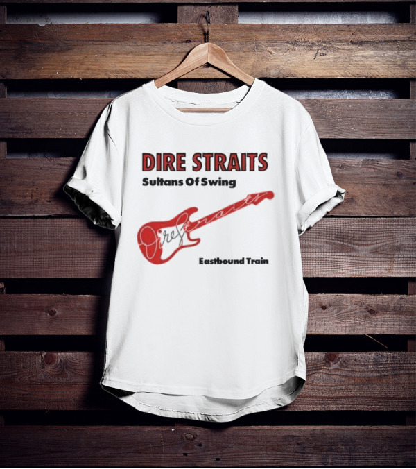 DIRE STRAITS Sultans Of Swing Eastbound Train Vintage Guitar T-Shirt