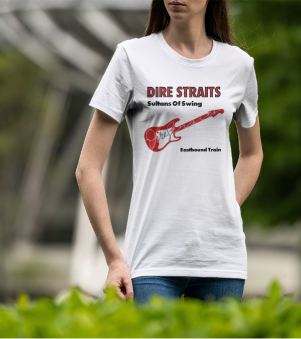 DIRE STRAITS Sultans Of Swing Eastbound Train Vintage Guitar T-Shirt