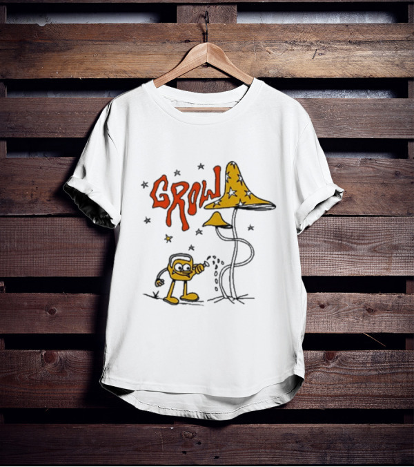 Grow To Grow Stars Mushroom Character Planting T-Shirt