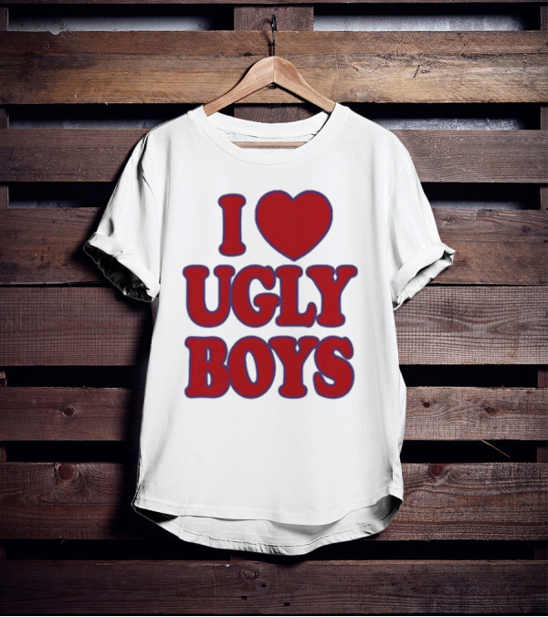 Omar Apollo I Love Ugly Boys Red Text Heart T-Shirt