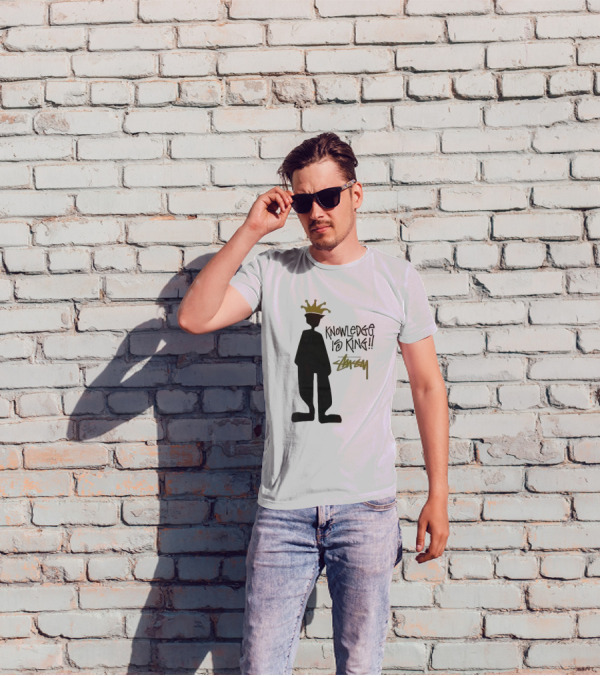 Stussy Knowledge Is King Silhouette With Crown T-Shirt