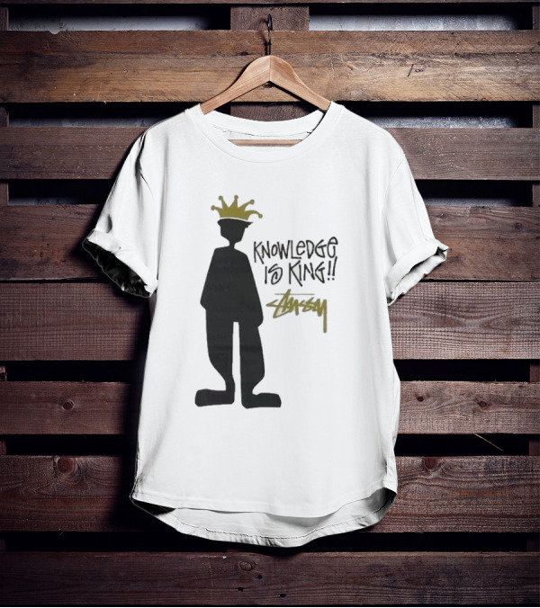 Stussy Knowledge Is King Silhouette With Crown T-Shirt