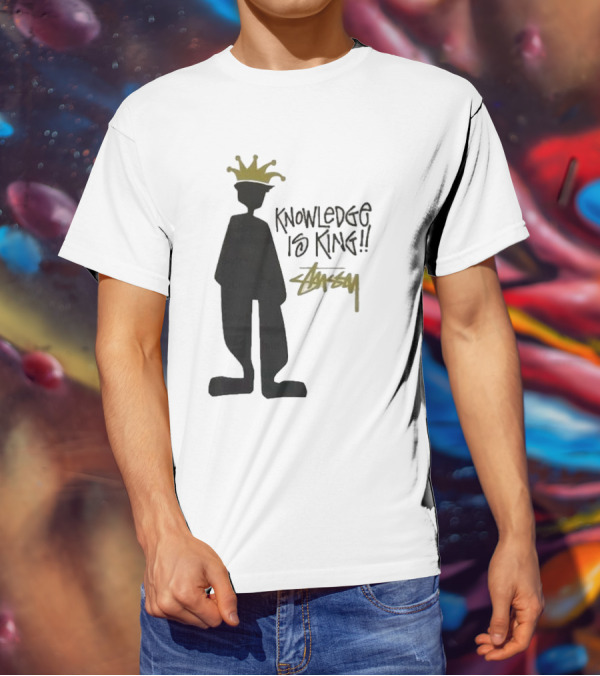 Stussy Knowledge Is King Silhouette With Crown T-Shirt