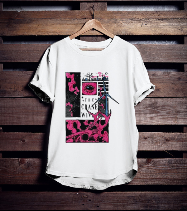 The Crane Wives The Well Pink Skull And Windmill T-Shirt