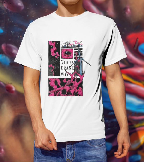 The Crane Wives The Well Pink Skull And Windmill T-Shirt