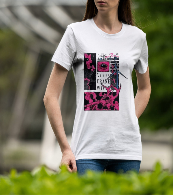 The Crane Wives The Well Pink Skull And Windmill T-Shirt