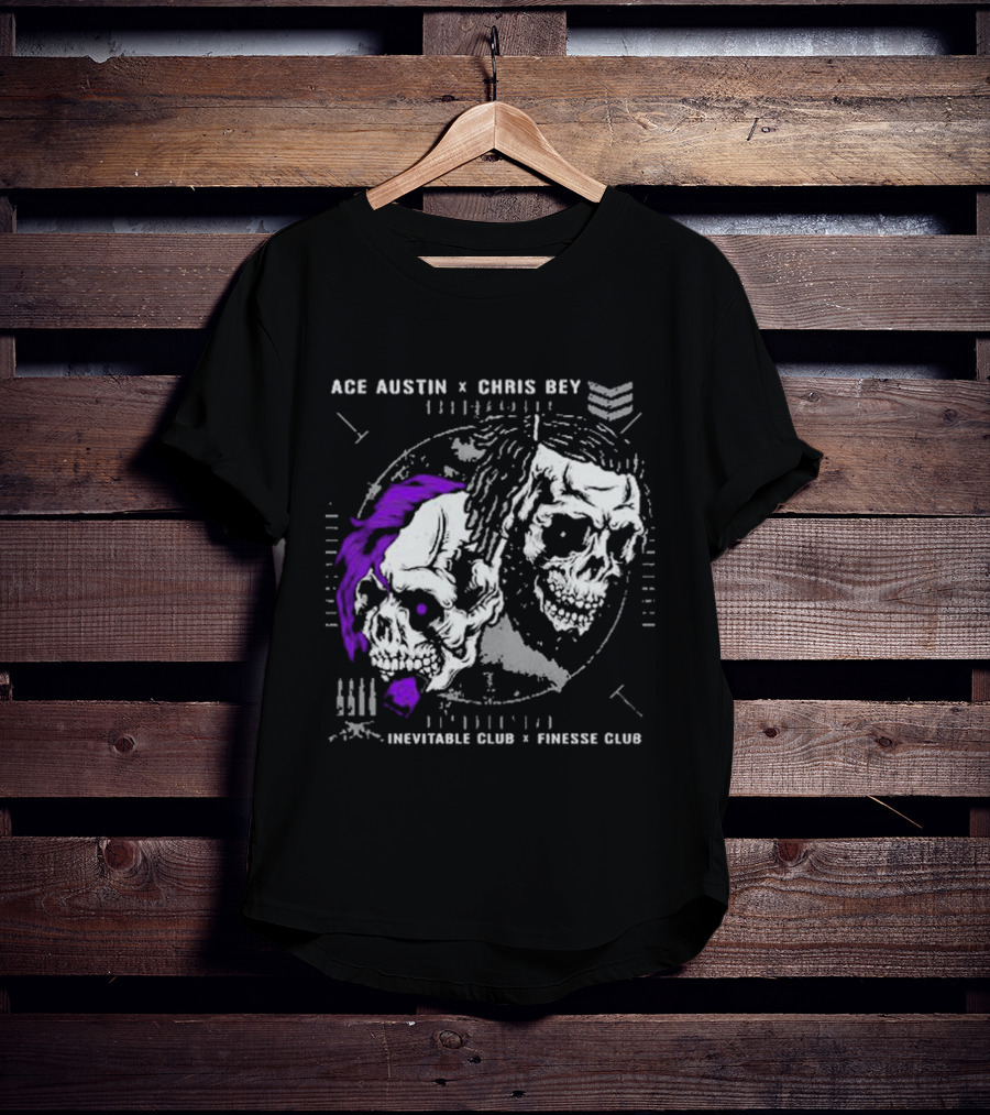 Ace Austin Chris Bey Inevitable Club Finesse Club Skulls T-Shirt