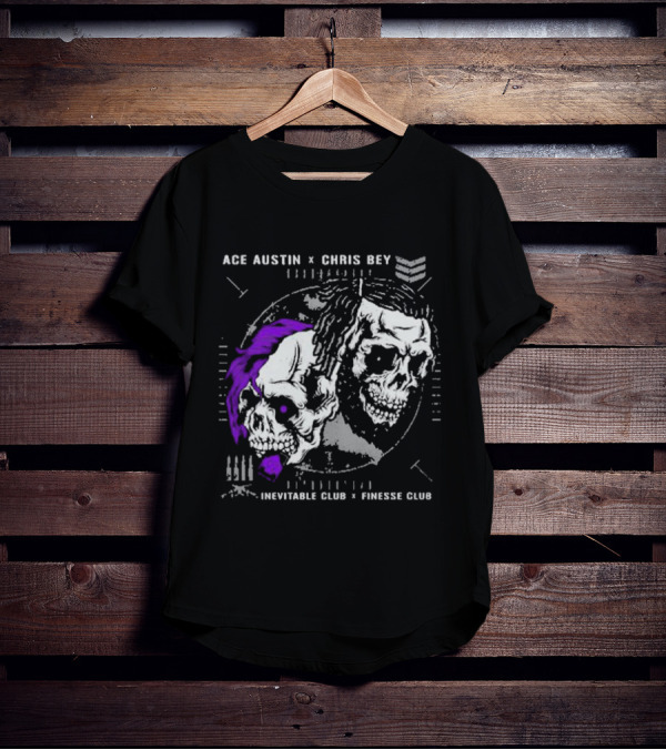 Ace Austin Chris Bey Inevitable Club Finesse Club Skulls T-Shirt