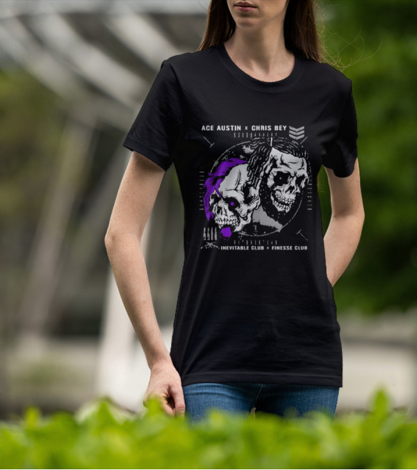 Ace Austin Chris Bey Inevitable Club Finesse Club Skulls T-Shirt