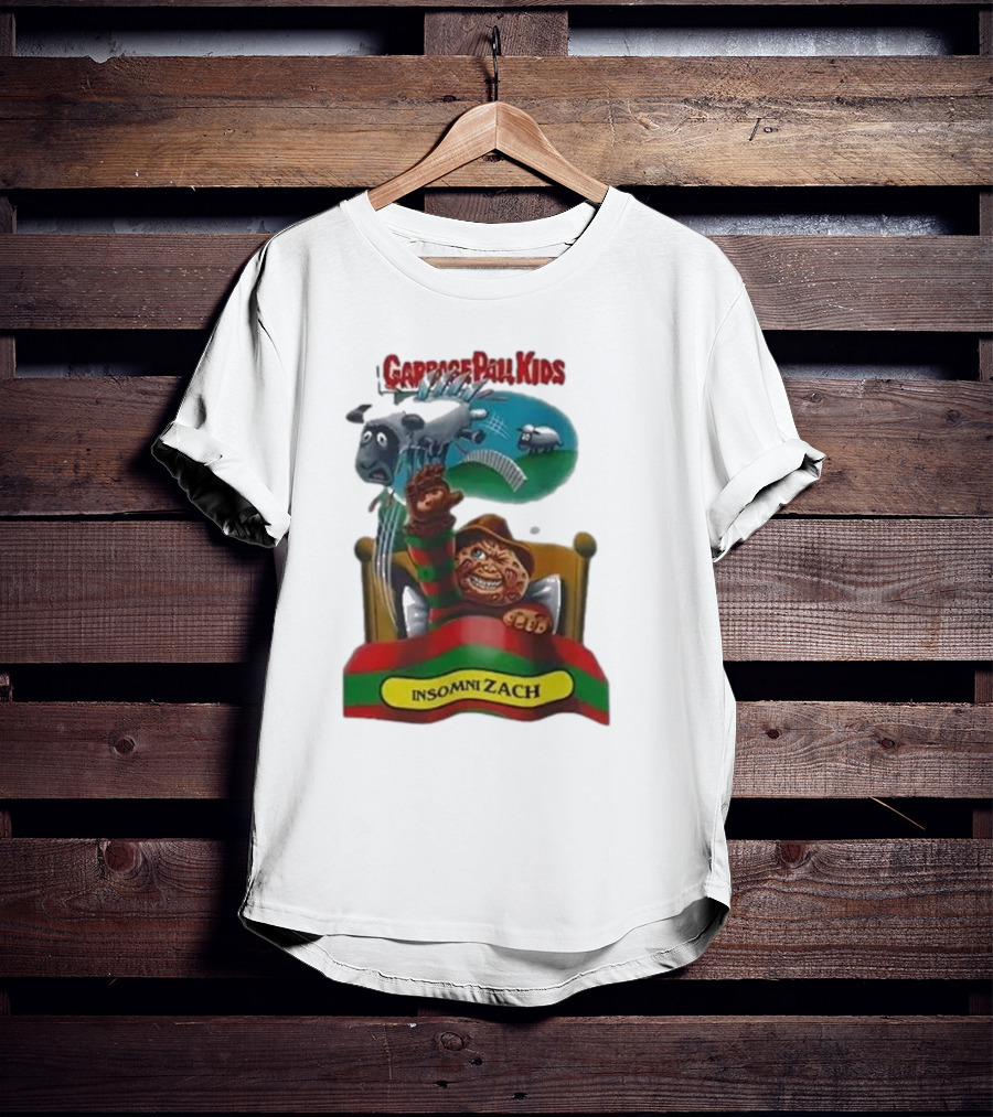 Garbage Pail Kids Insomni Zach Freddy Krueger Sheep Jumping Bed T-Shirt