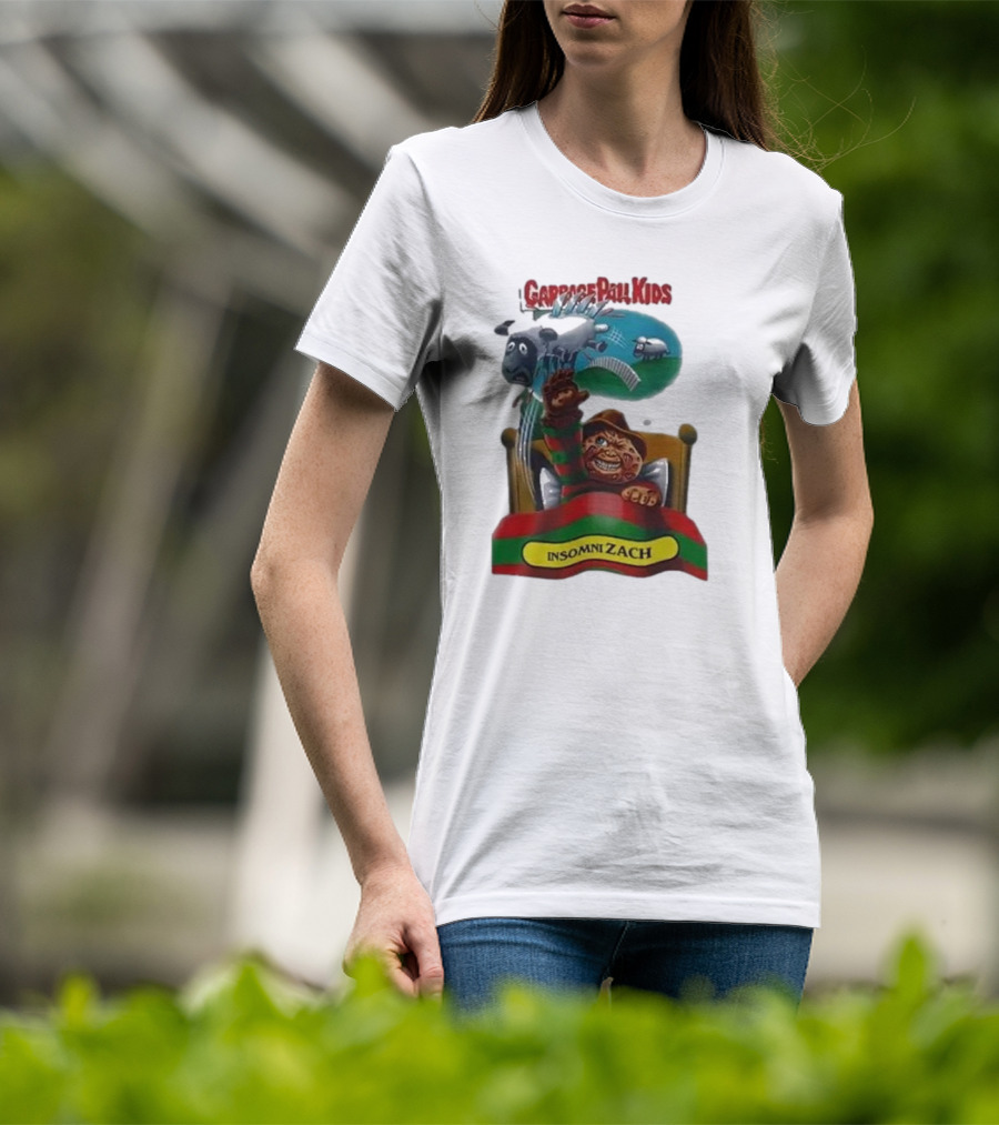 Garbage Pail Kids Insomni Zach Freddy Krueger Sheep Jumping Bed T-Shirt
