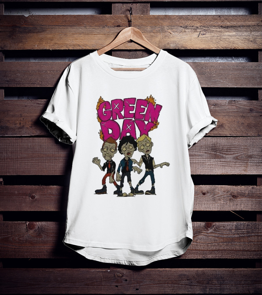 Green Day Walking Zombie Band Members T-Shirt