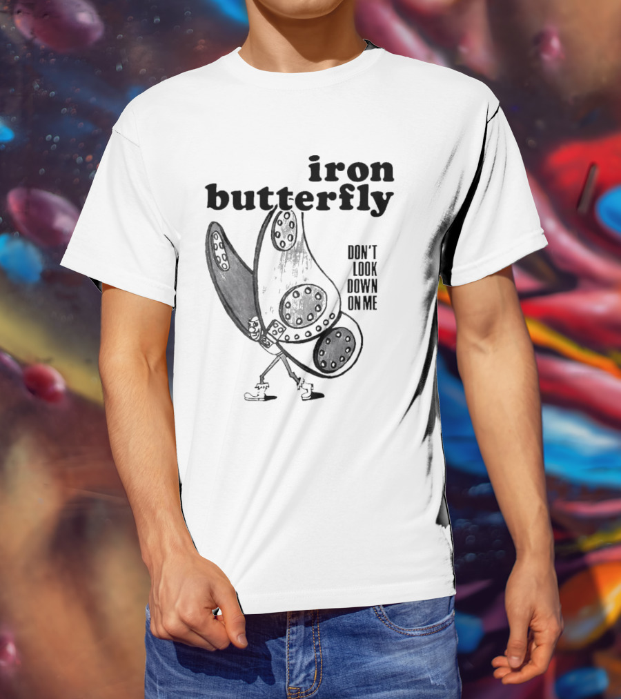Iron Butterfly Don't Look Down On Me Walking Figure T-Shirt