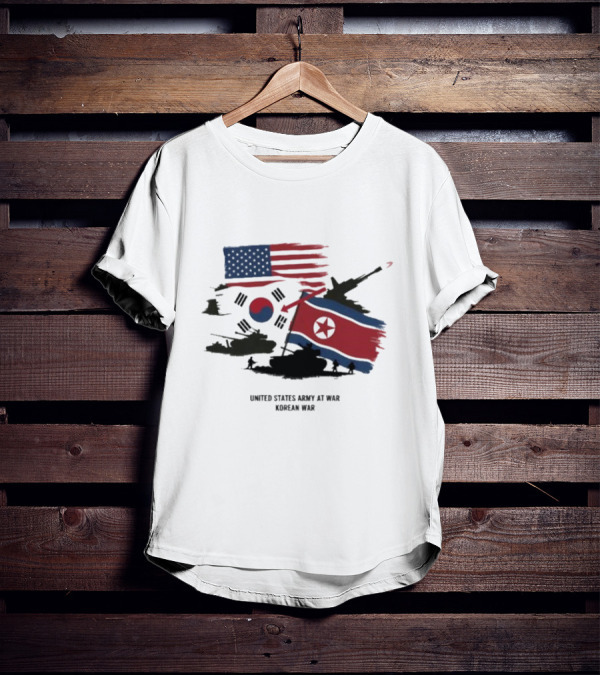 United States Army At War Korean War North Vs. South Korea T-Shirt