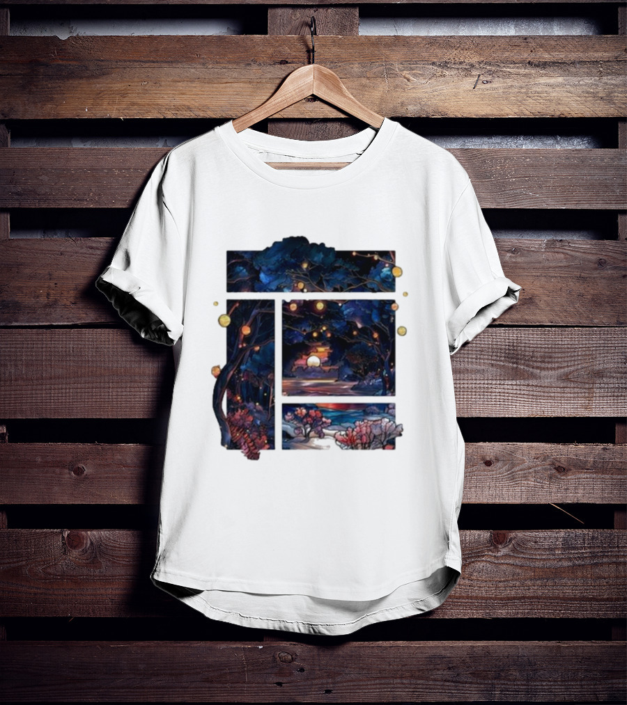 Zedd Automatic Yes Enchanted Forest Sunset Night Sky T-Shirt