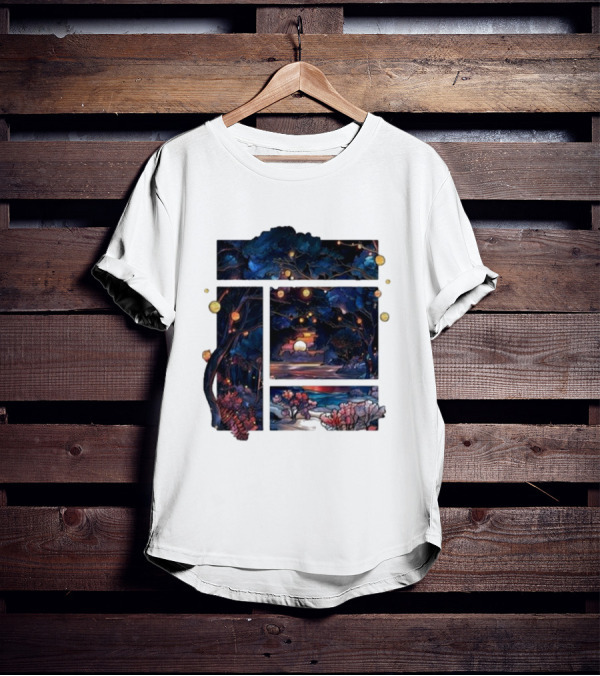 Zedd Automatic Yes Enchanted Forest Sunset Night Sky T-Shirt