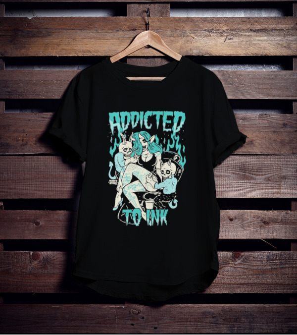 Addicted To Ink Murder Apparel Demon Tattoo Fantasy T-Shirt