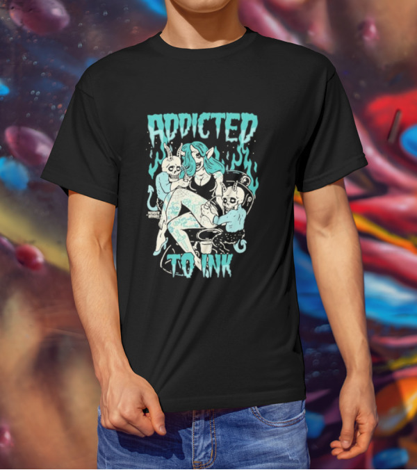 Addicted To Ink Murder Apparel Demon Tattoo Fantasy T-Shirt