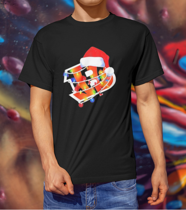 Cincinnati Bengals Christmas Lights Santa Hat T-Shirt