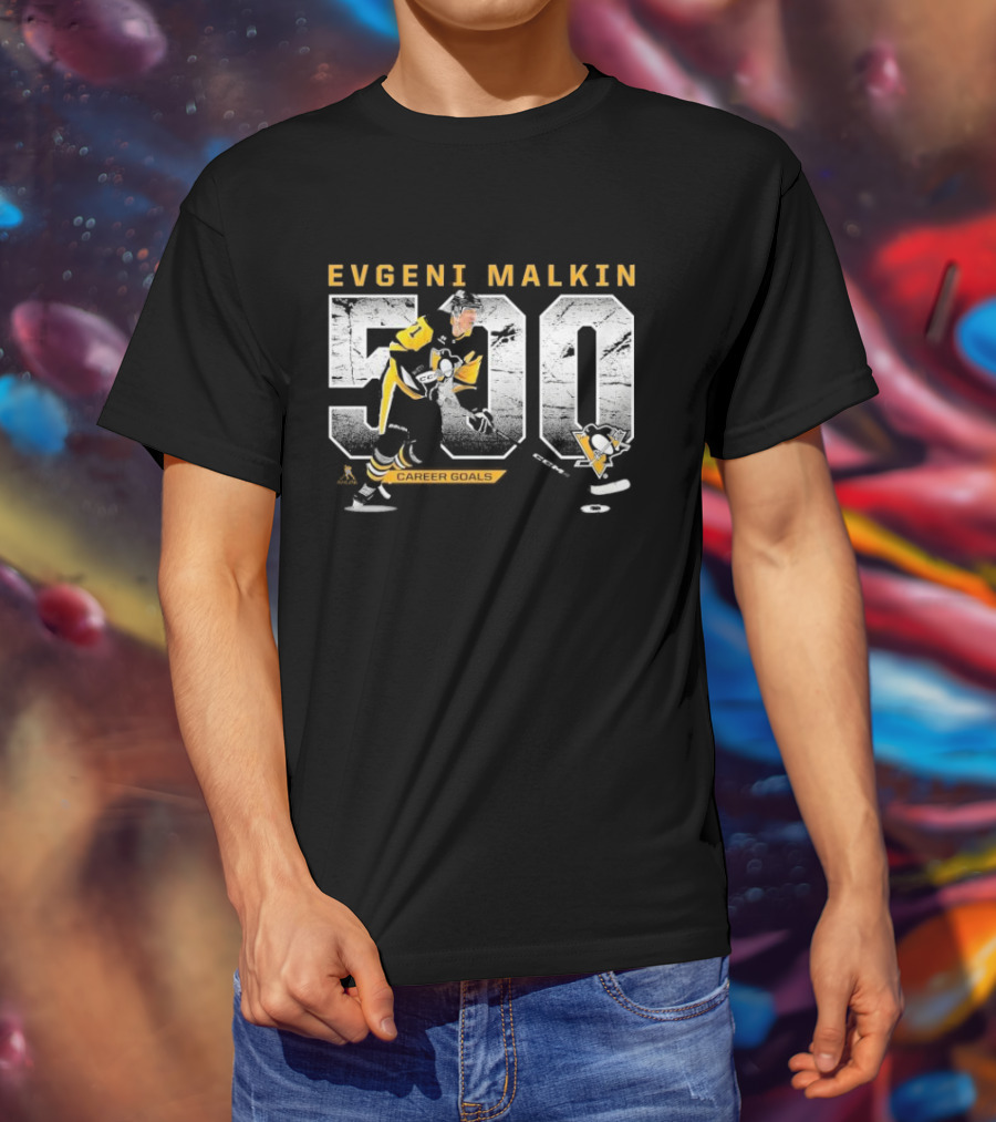Evgeni Malkin 500 Career Goals Pittsburgh Penguins T-Shirt