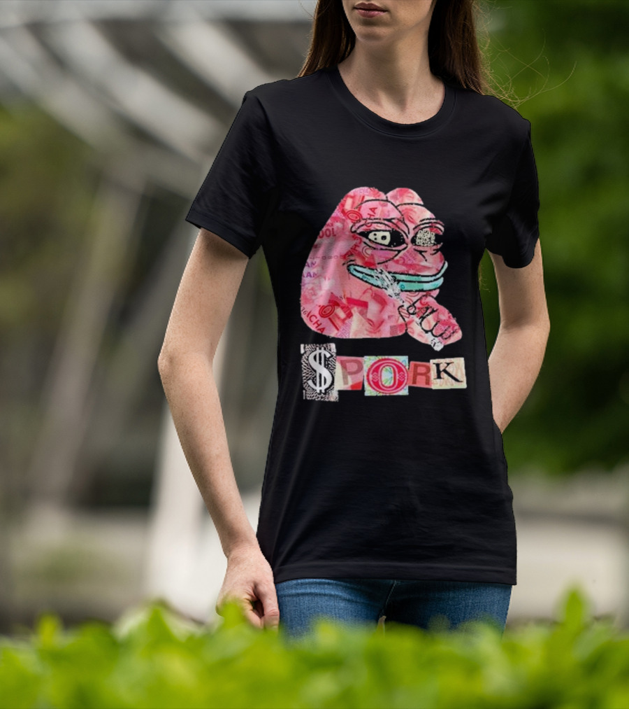 Frog Joseph David Colombo $pork Money Collage T-Shirt