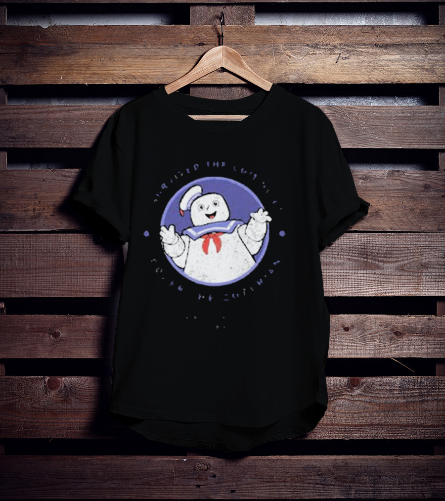 I Survived The Coming Of Gozer The Gozerian Ghostbusters Stay Puft Marshmallow Man T-Shirt