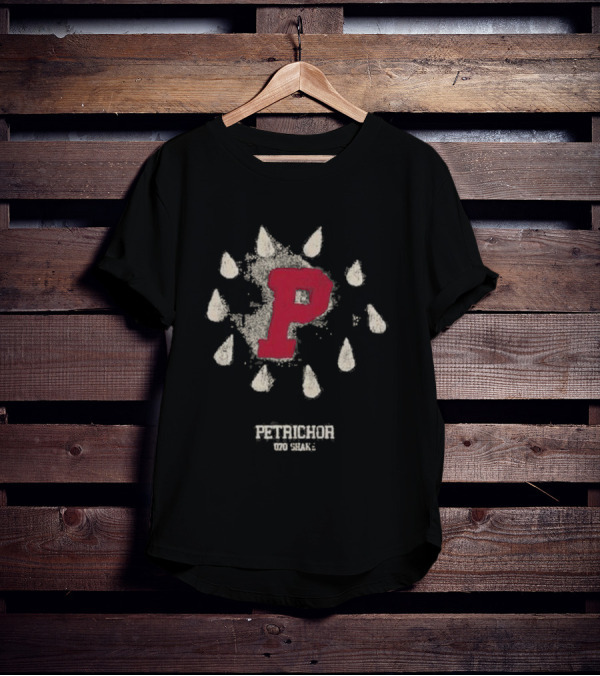 Petrichor 070 Shake Red P Rain Droplets T-Shirt