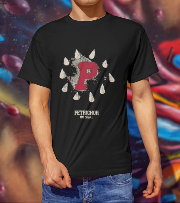 Petrichor 070 Shake Red P Rain Droplets T-Shirt