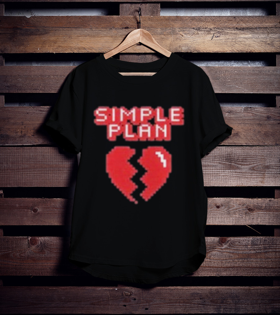 Simple Plan Heart Divided In Two T-Shirt