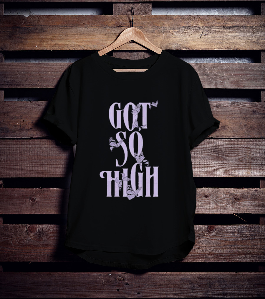 The Pretty Reckless Got So High Butterfly Text T-Shirt