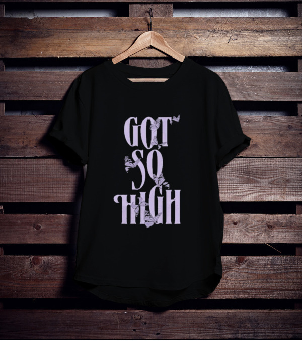 The Pretty Reckless Got So High Butterfly Text T-Shirt