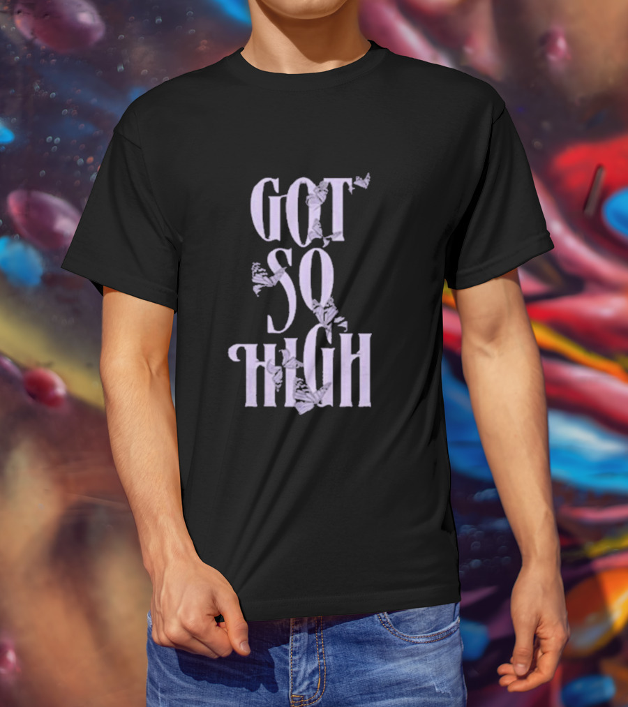 The Pretty Reckless Got So High Butterfly Text T-Shirt