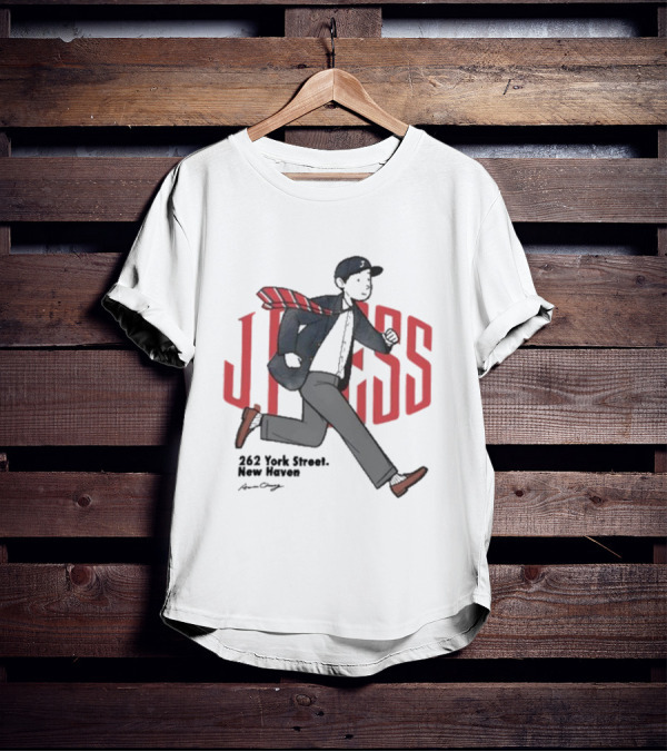 J.Press Boy's 262 York Street New Haven Running Figure T-Shirt