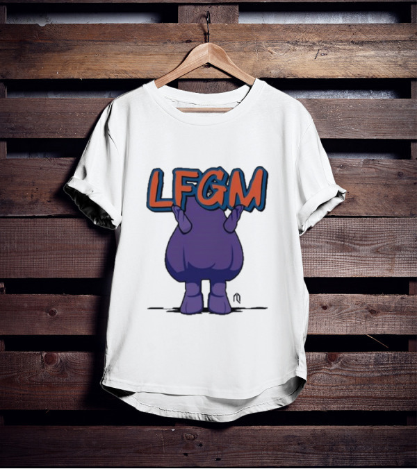 LFGM Monster Grimace New York Mets Sign T-Shirt