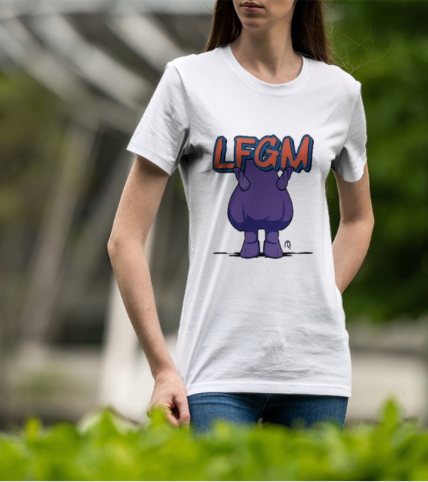 LFGM Monster Grimace New York Mets Sign T-Shirt