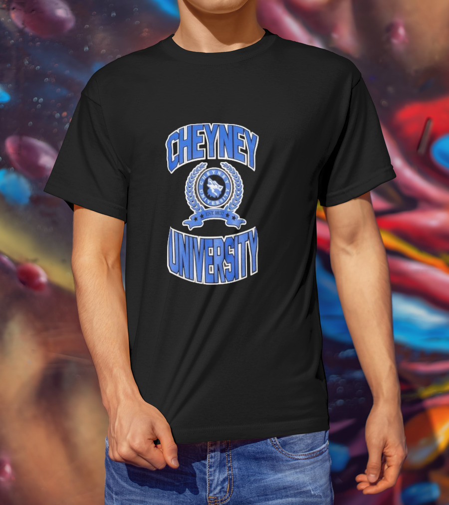 Cheyney University Vintage Est 1837 Campus Remix Blue Laurel Emblem T-Shirt