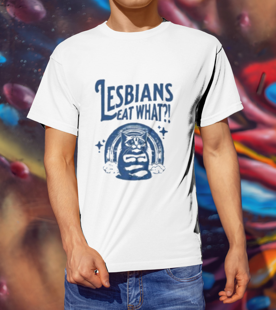 Cat With Lesbians Eat What? T-Shirt