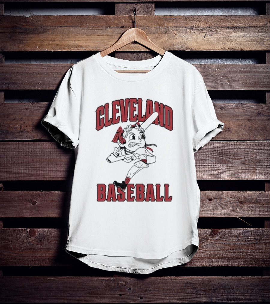 Cleveland Baseball Chief Wahoo Running Mascot T-Shirt