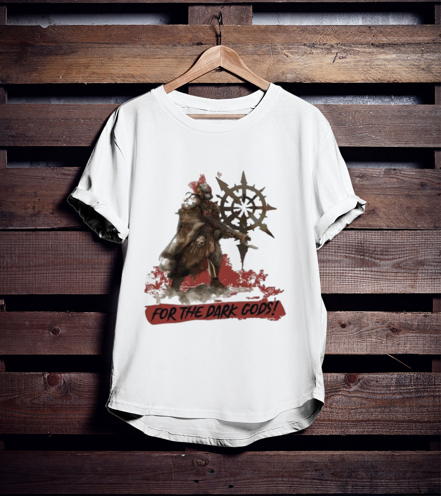 For The Dark Gods Chaos Cultist Symbol Warhammer 40K Fan T-Shirt