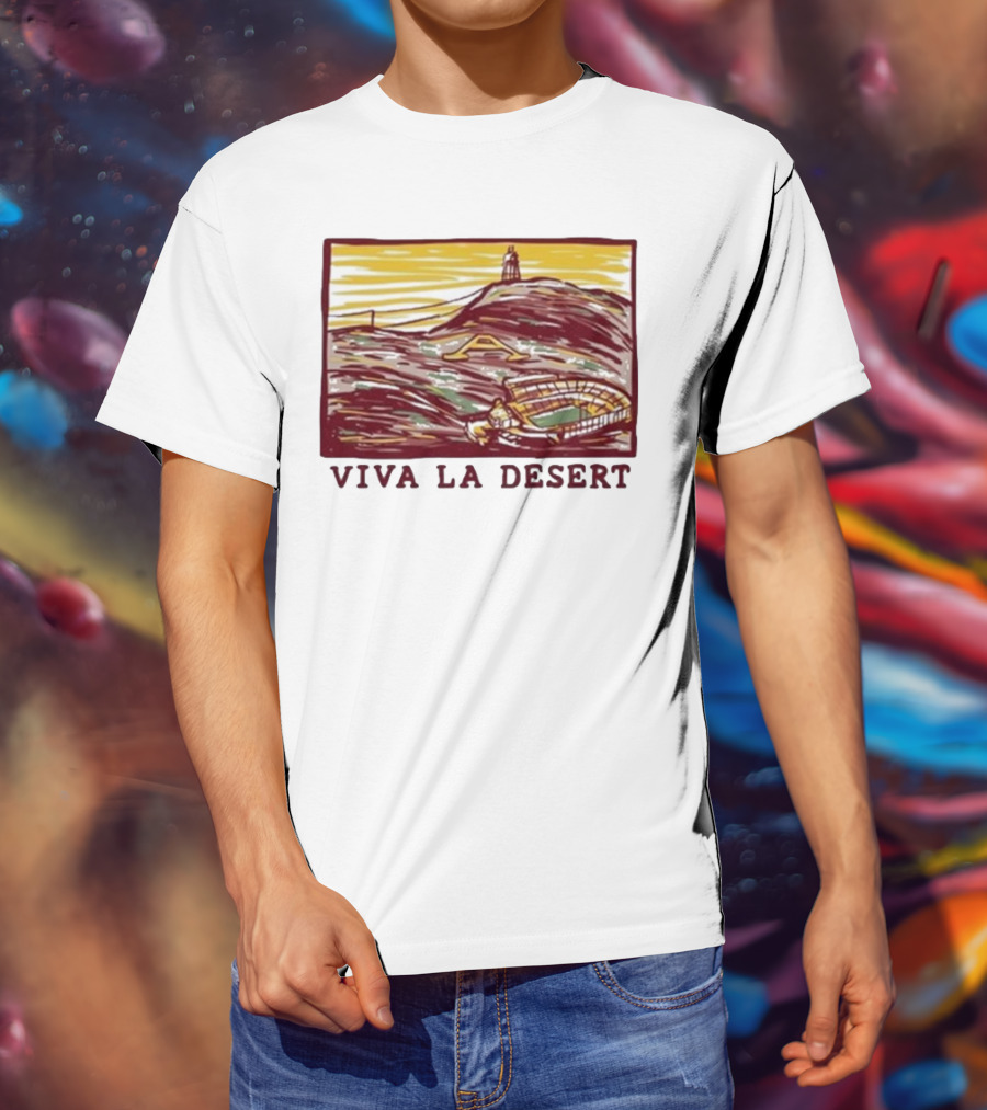 Viva La Desert Sun Devil Stadium Arizona State Tempe Hillscape T-Shirt