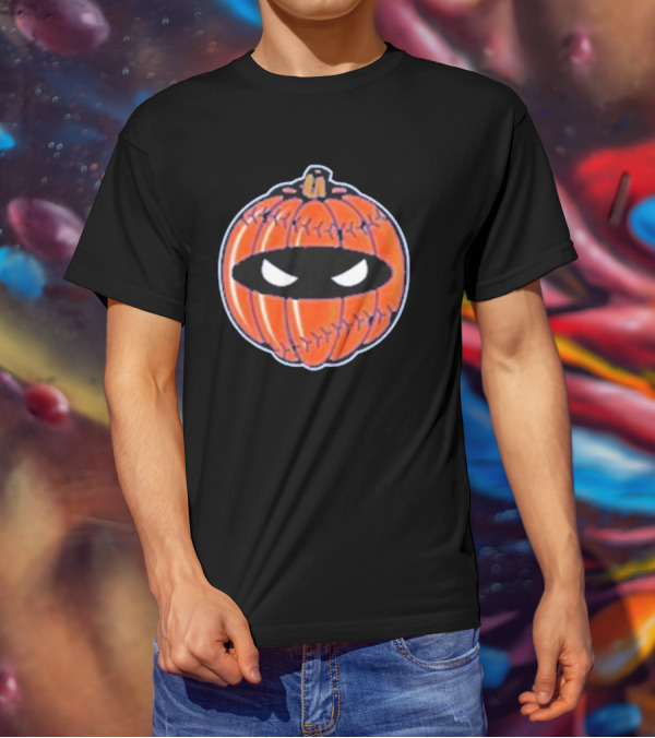 New York Mets Pitching Ninja Baseball Pumpkin Playoffs T-Shirt