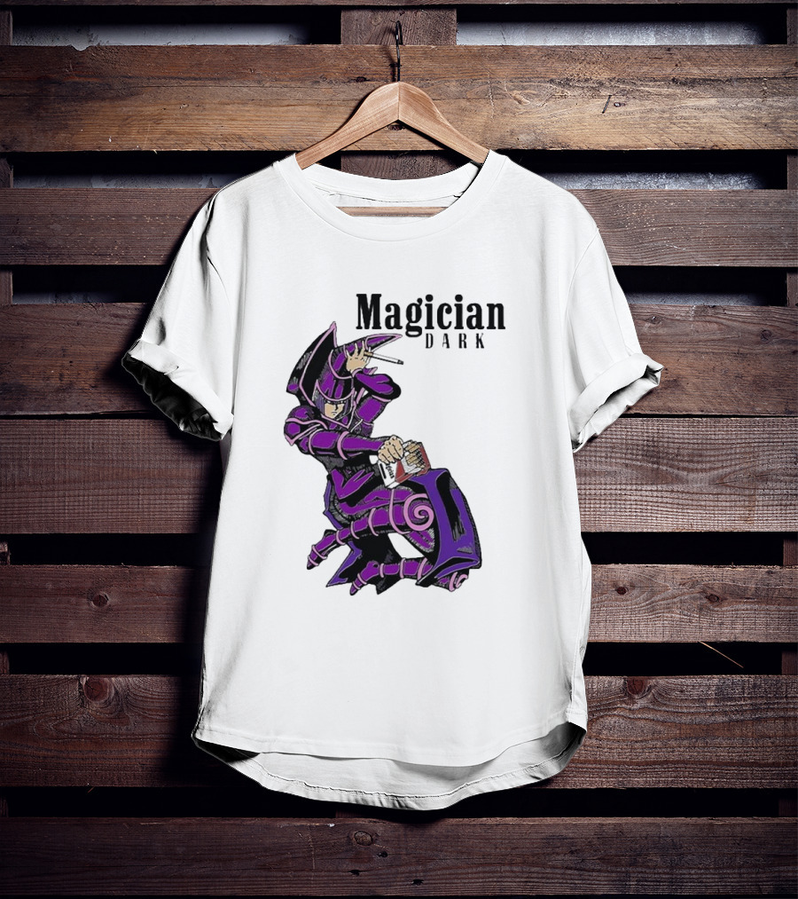 Magician Dark Smoking Mage Card Pose T-Shirt