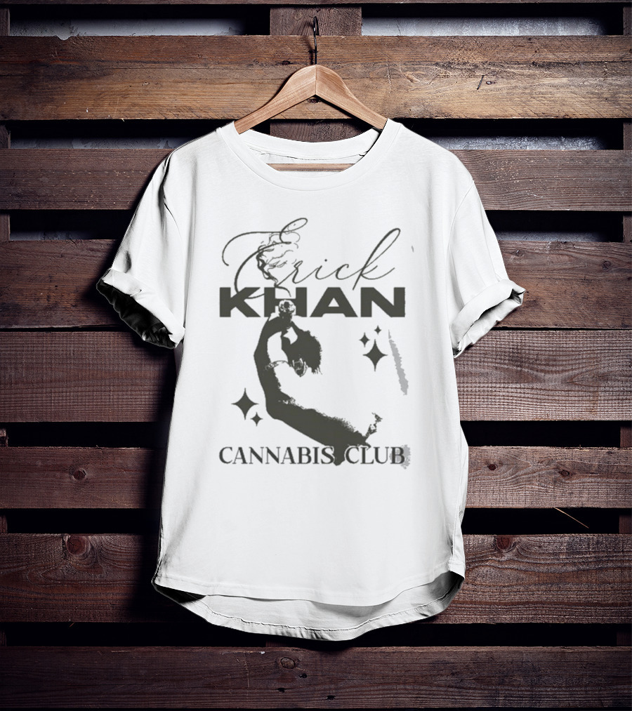 Erick Khan Cannabis Club Smoking Figure Pullover T-Shirt