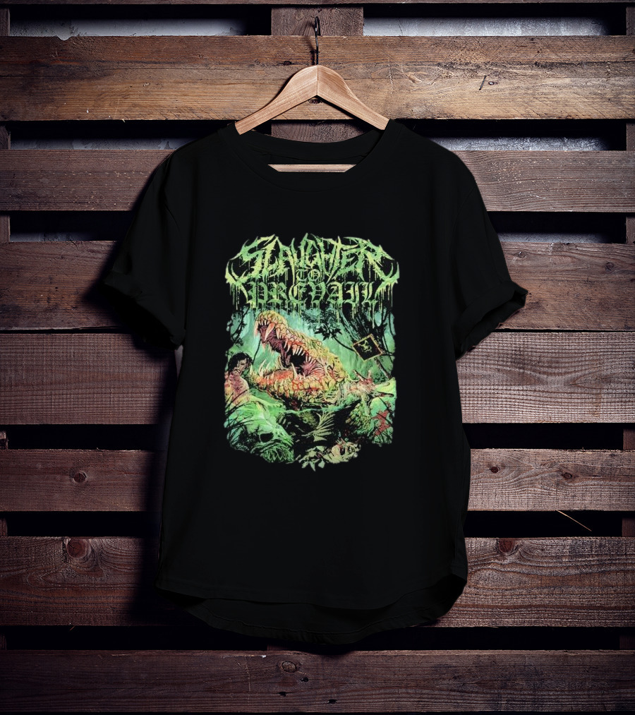 Slaughter To Prevail Alligator Graphic With Brutal Nature Scene T-Shirt