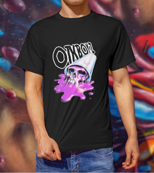 OZYBOYZ Geezy World Oil Spill Purple Skull Cup T-Shirt