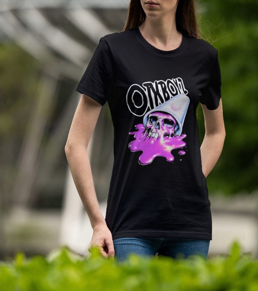 OZYBOYZ Geezy World Oil Spill Purple Skull Cup T-Shirt