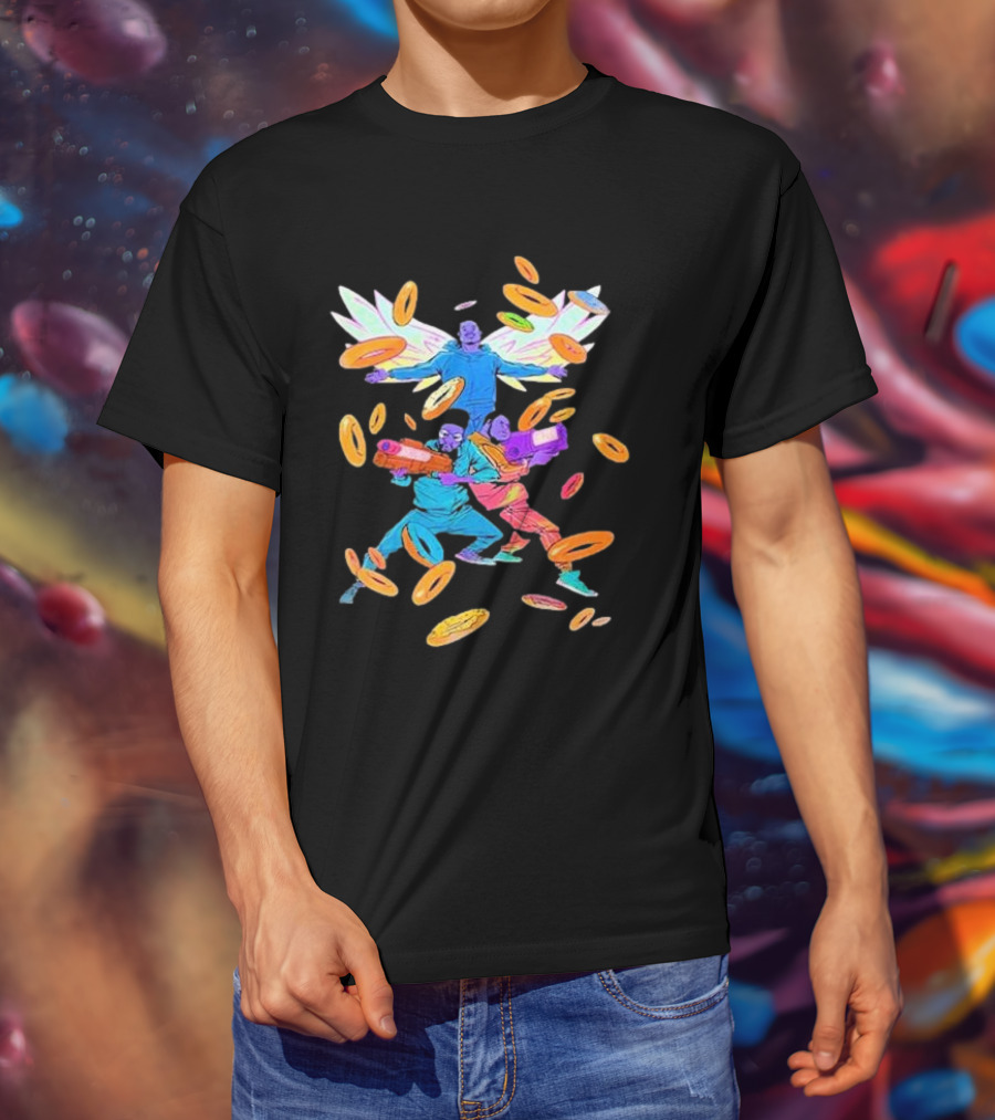 De La Soul Sanford Greene Colorful Characters With Golden Oodles T-Shirt